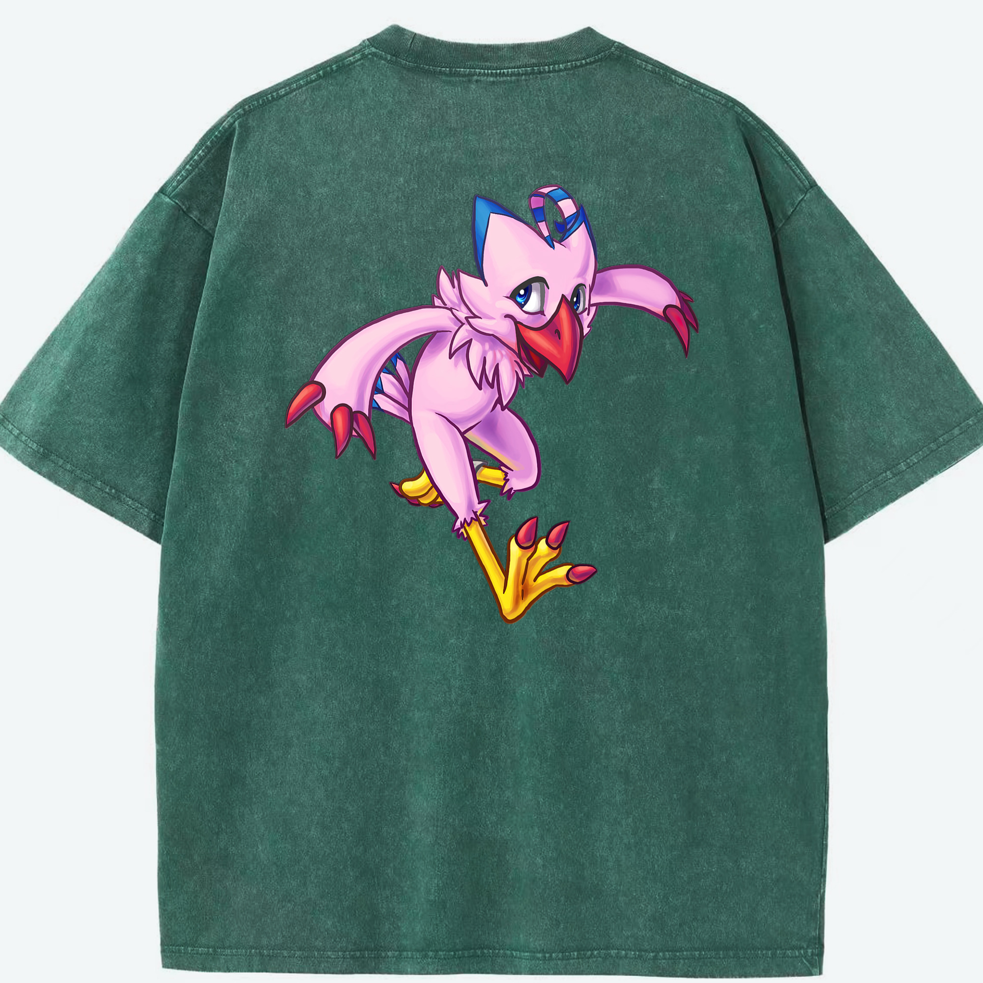 （画像用） Digimon デジタルモンスター/デジモン 綿100% ヴィンテージ風 半袖Tシャツ（背面プリント）